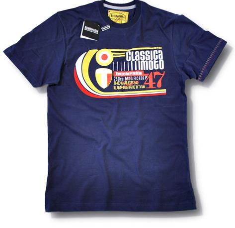 Lambretta Classica Moto 250 Series Mod T Shirt Navy Blu Preview